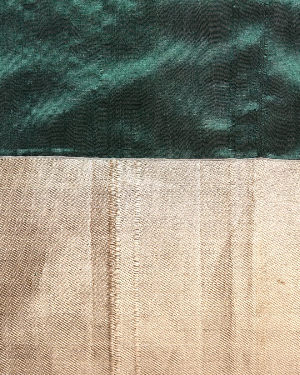 Emerald_Green_Zari_Border_Handloom_Chanderi_Silk_Saree_with_Floral_Motifs_WeaverStory_05