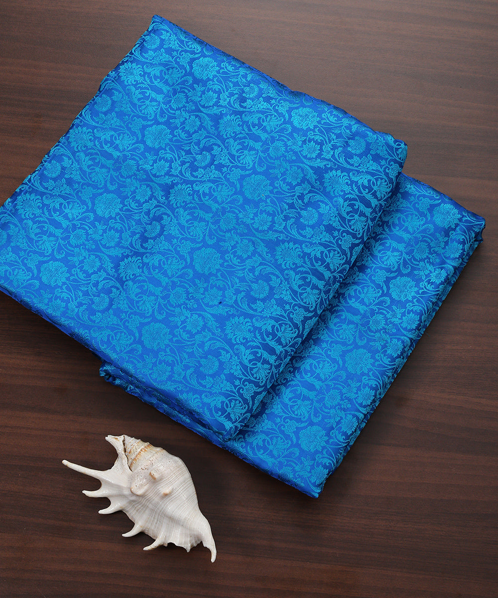 Cobalt_Blue_Handloom_Pure_Katan_Silk_Tanchoi_Banarasi_Fabric_WeaverStory_01