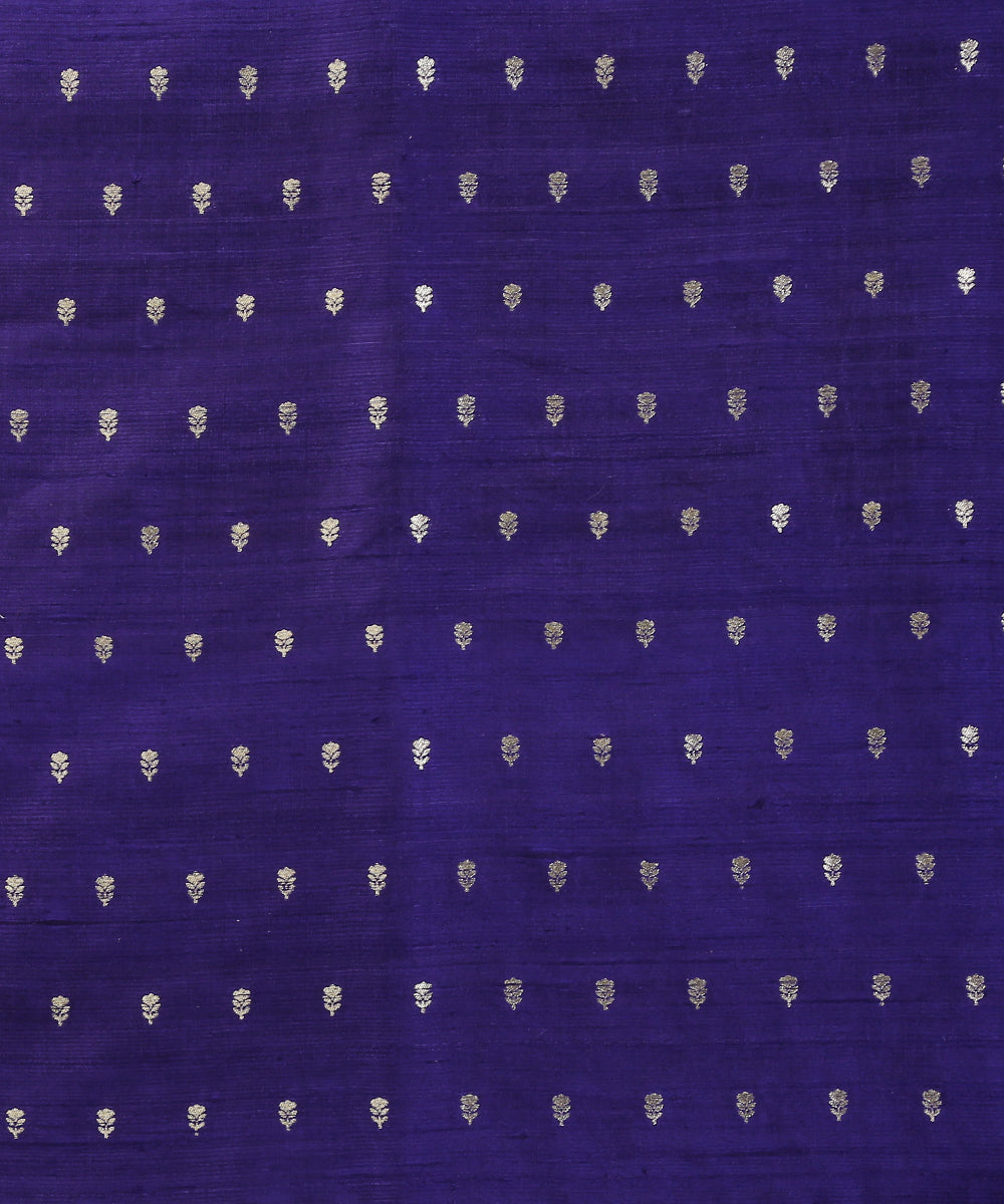 Voilet_Handloom_Pure_Tussar_Silk_Banarasi_Fabric_With_Sona_Rupa_Cutwork_Zari_Booti_WeaverStory_02