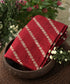 Handloom_Dark_Maroon_Pure_Tussar_Silk_Banarasi_Fabric_With_Cutwork_Weave_WeaverStory_01