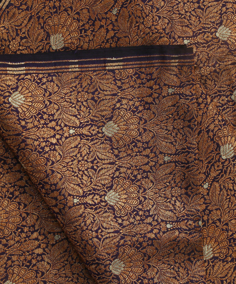 Deep_Blue_Handloom_Pure_Katan_Silk_Kimkhab_Banarasi_Fabric_In_Antique_Zari_WeaverStory_04