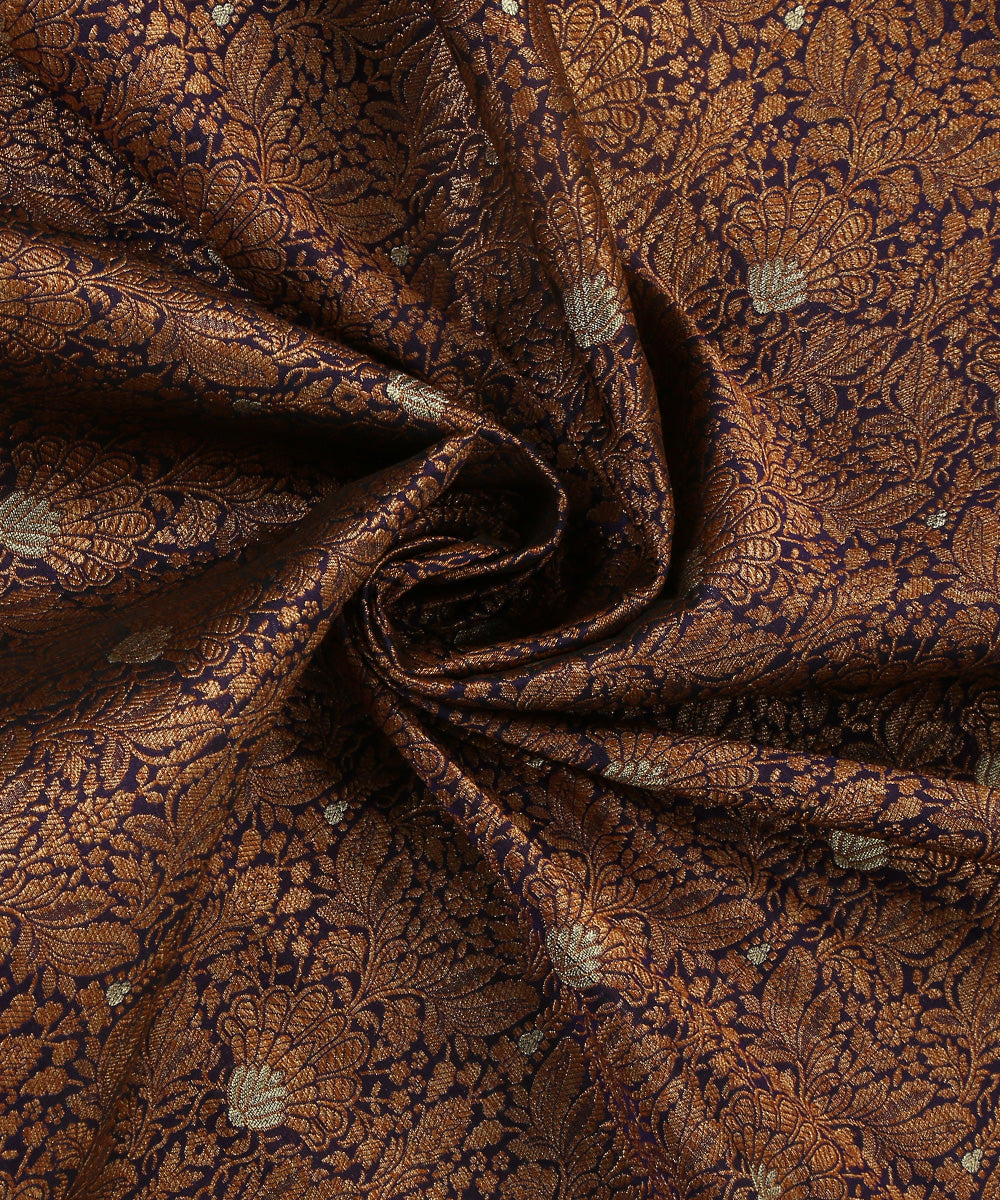 Deep_Blue_Handloom_Pure_Katan_Silk_Kimkhab_Banarasi_Fabric_In_Antique_Zari_WeaverStory_05