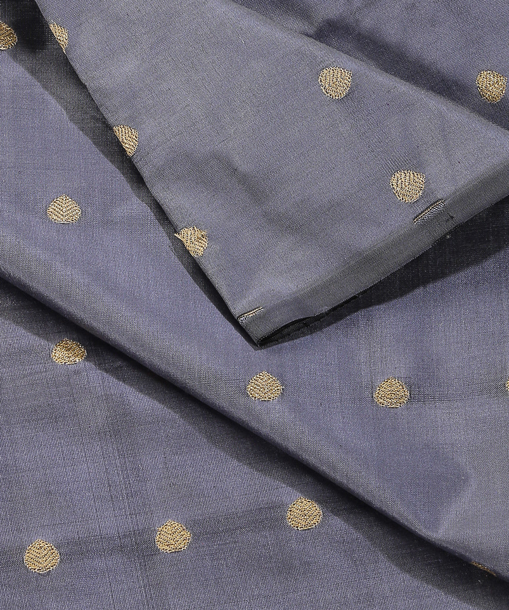 Dark_Grey_Handloom_Pure_Katan_Silk_Banarasi_Fabric_With_Cutwork_Booti_WeaverStory_04