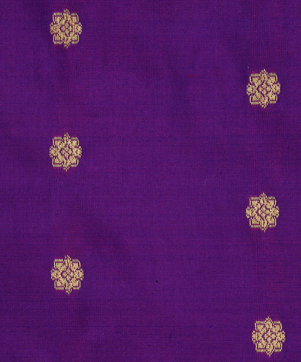 Handloom_Violet_Double_Shade_Pure_Katan_Silk_Banarasi_Fabric_With_Booti_WeaverStory_03
