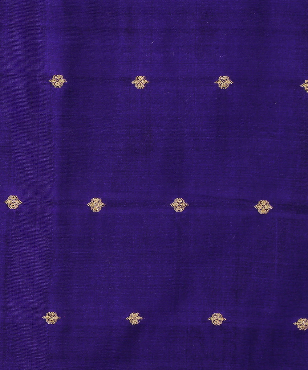 Handloom_Cobalt_Blue_Pure_Katan_Silk_Banarasi_Fabric_With_Cutwork_Booti_WeaverStory_03