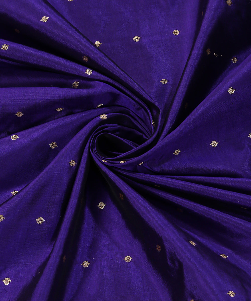 Handloom_Cobalt_Blue_Pure_Katan_Silk_Banarasi_Fabric_With_Cutwork_Booti_WeaverStory_05