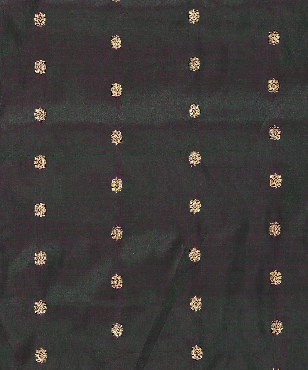 Green_Purple_Double_Shade_Handloom_Pure_Katan_Silk_Banarasi_Fabric_With_Booti_WeaverStory_02