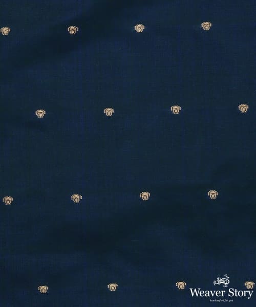 Handloom_Peacock_Green_Double_Shade_Pure_Katan_Silk_Banarasi_Fabric_With_Cutwork_Booti_WeaverStory_02