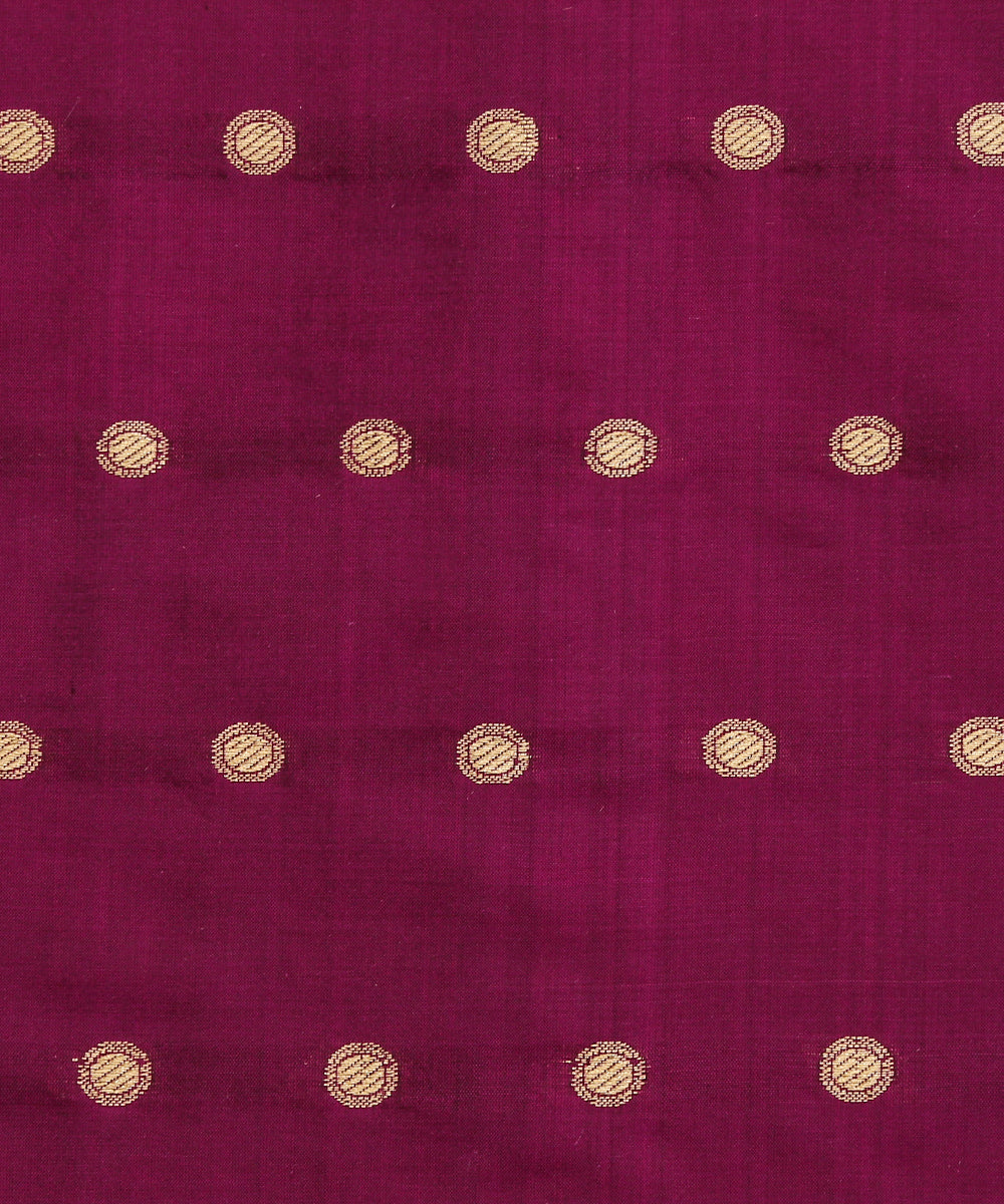 Handloom_Purple_Pure_Katan_Silk_Banarasi_Fabric_With_Zari_Booti_WeaverStory_02