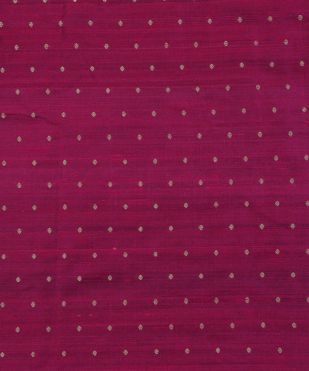 Handloom_Purple_Double_Shade_Pure_Tussar_Silk_Banarasi_Fabric_With_Cutwork_Booti_WeaverStory_02