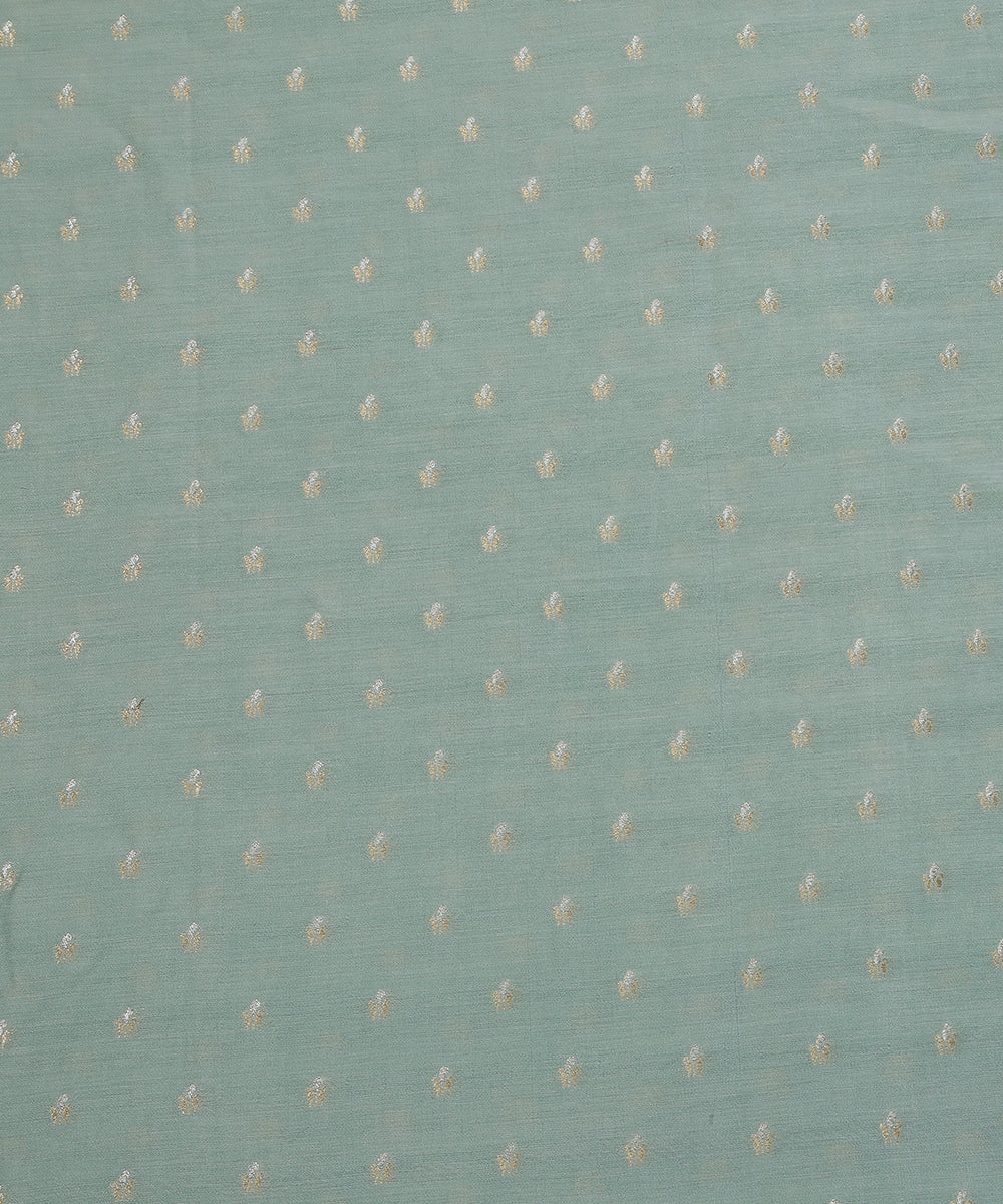 Handloom_Pastel_Pistachio_Green_Pure_Moonga_Silk_Banarasi_Fabric_With_Cutwork_Sona_Rupa_Booti_WeaverStory_02