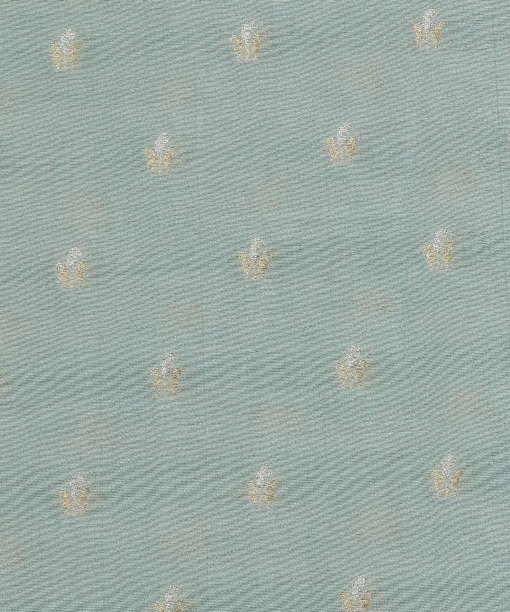 Handloom_Pastel_Pistachio_Green_Pure_Moonga_Silk_Banarasi_Fabric_With_Cutwork_Sona_Rupa_Booti_WeaverStory_03