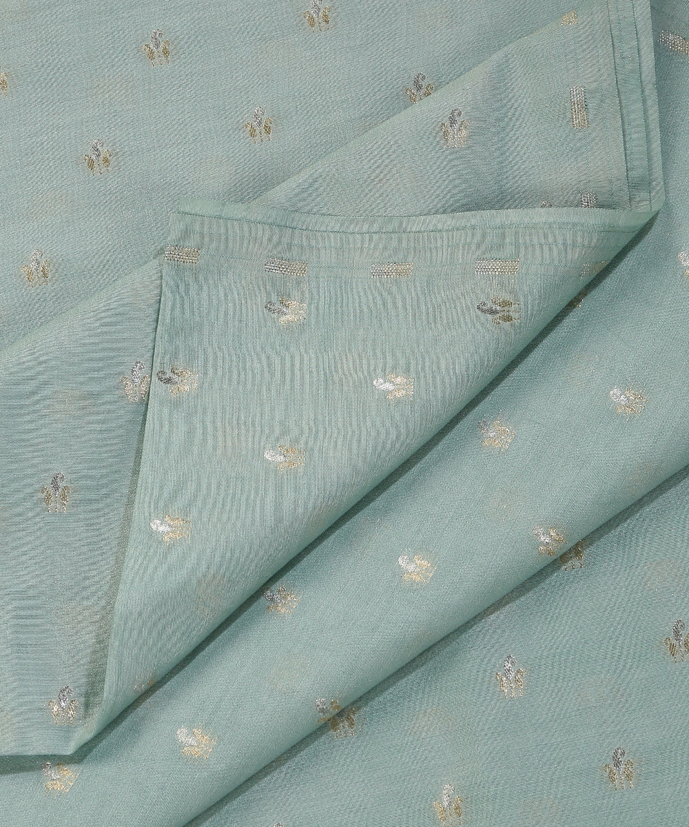 Handloom_Pastel_Pistachio_Green_Pure_Moonga_Silk_Banarasi_Fabric_With_Cutwork_Sona_Rupa_Booti_WeaverStory_04