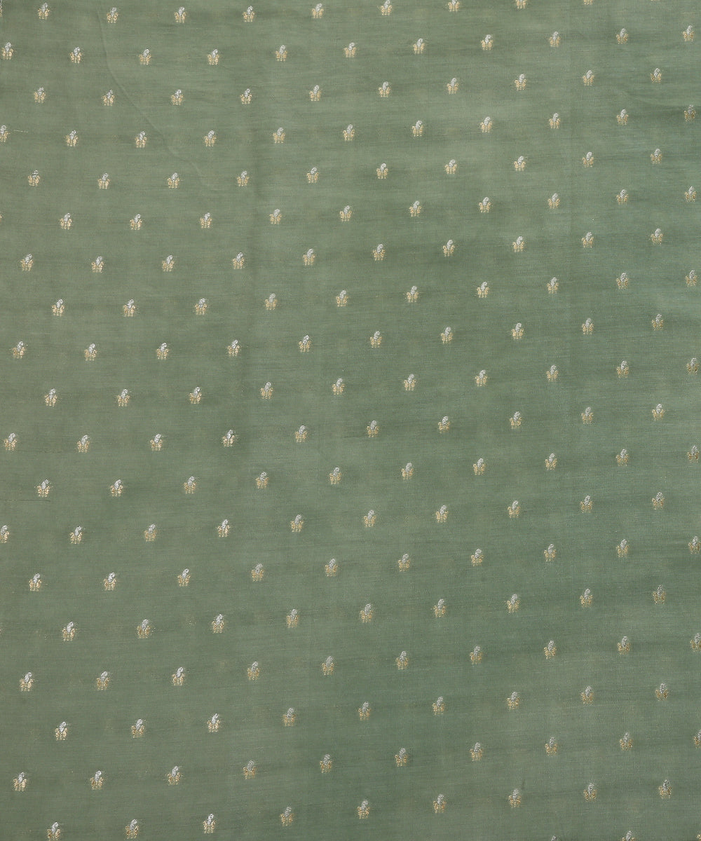 Handloom_Pastel_Mint_Green_Pure_Moonga_Silk_Banarasi_Fabric_With_Cutwork_Sona_Rupa_Booti_WeaverStory_02