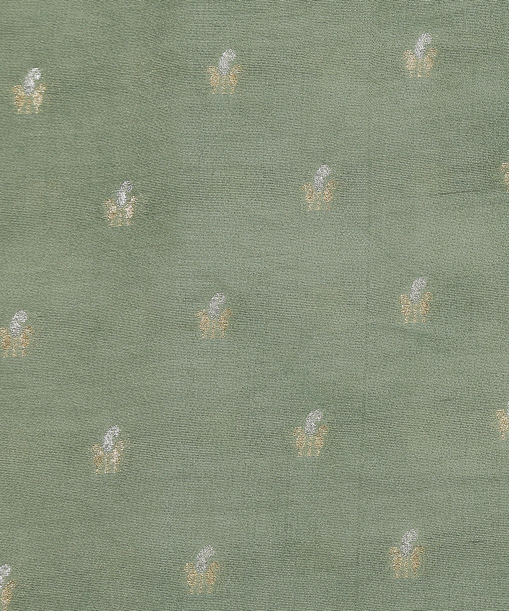 Handloom_Pastel_Mint_Green_Pure_Moonga_Silk_Banarasi_Fabric_With_Cutwork_Sona_Rupa_Booti_WeaverStory_03