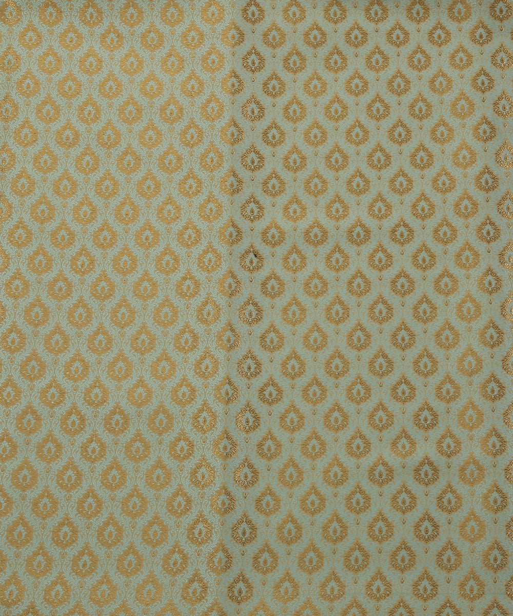 Handloom_Mint_Green_Pure_Katan_Silk_Brocade_Banarasi_Fabric_WeaverStory_02