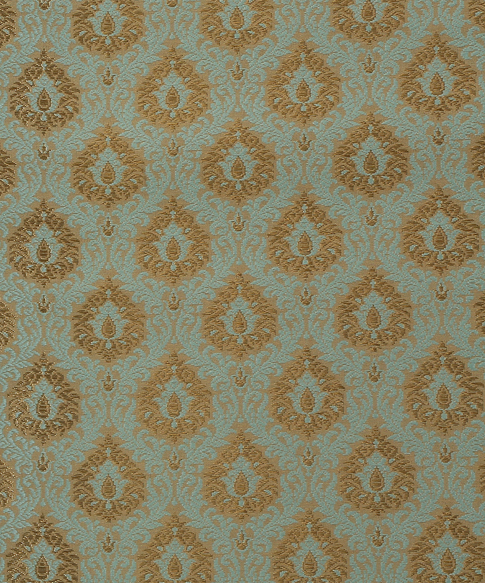 Handloom_Mint_Green_Pure_Katan_Silk_Brocade_Banarasi_Fabric_WeaverStory_03