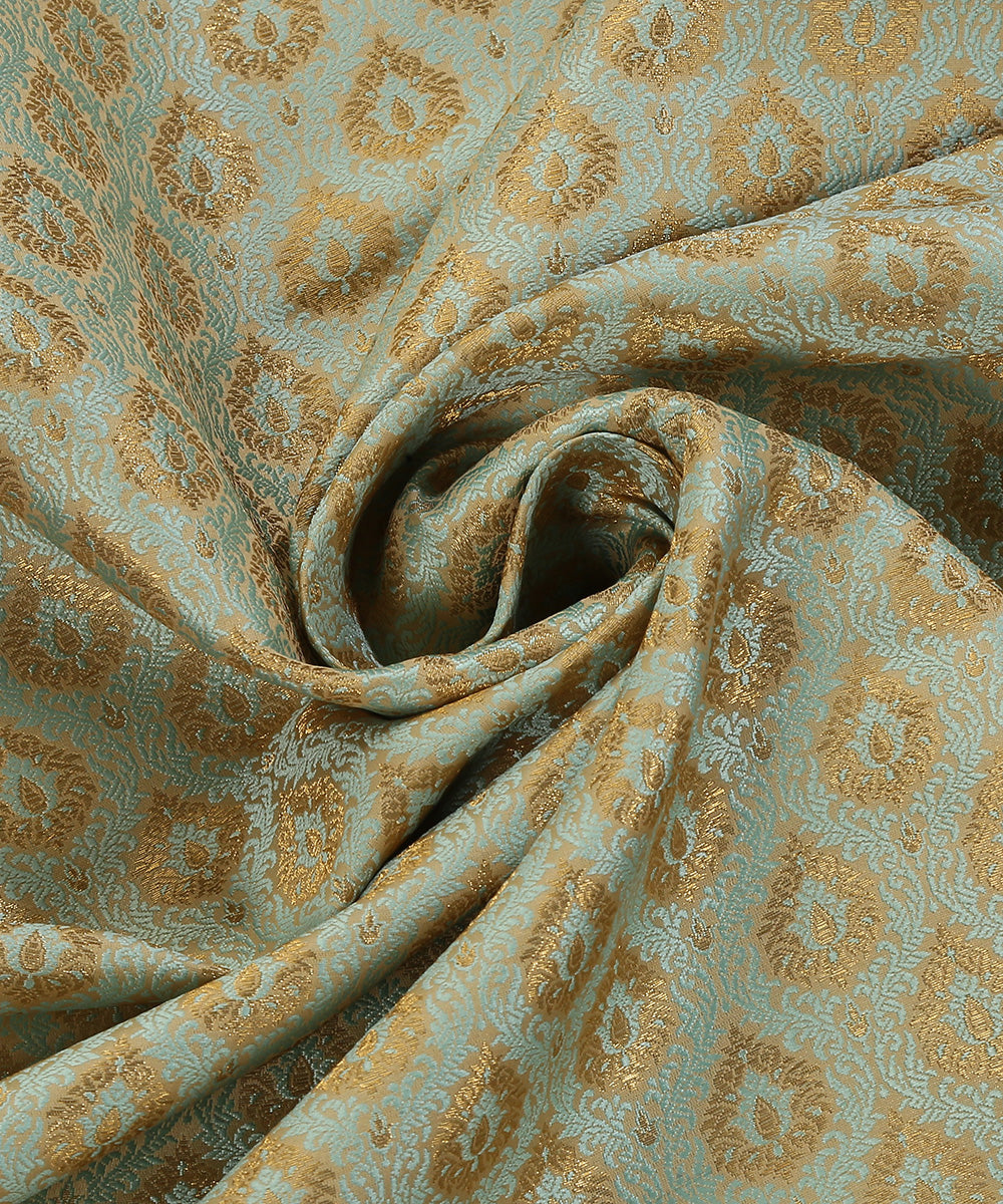 Handloom_Mint_Green_Pure_Katan_Silk_Brocade_Banarasi_Fabric_WeaverStory_05