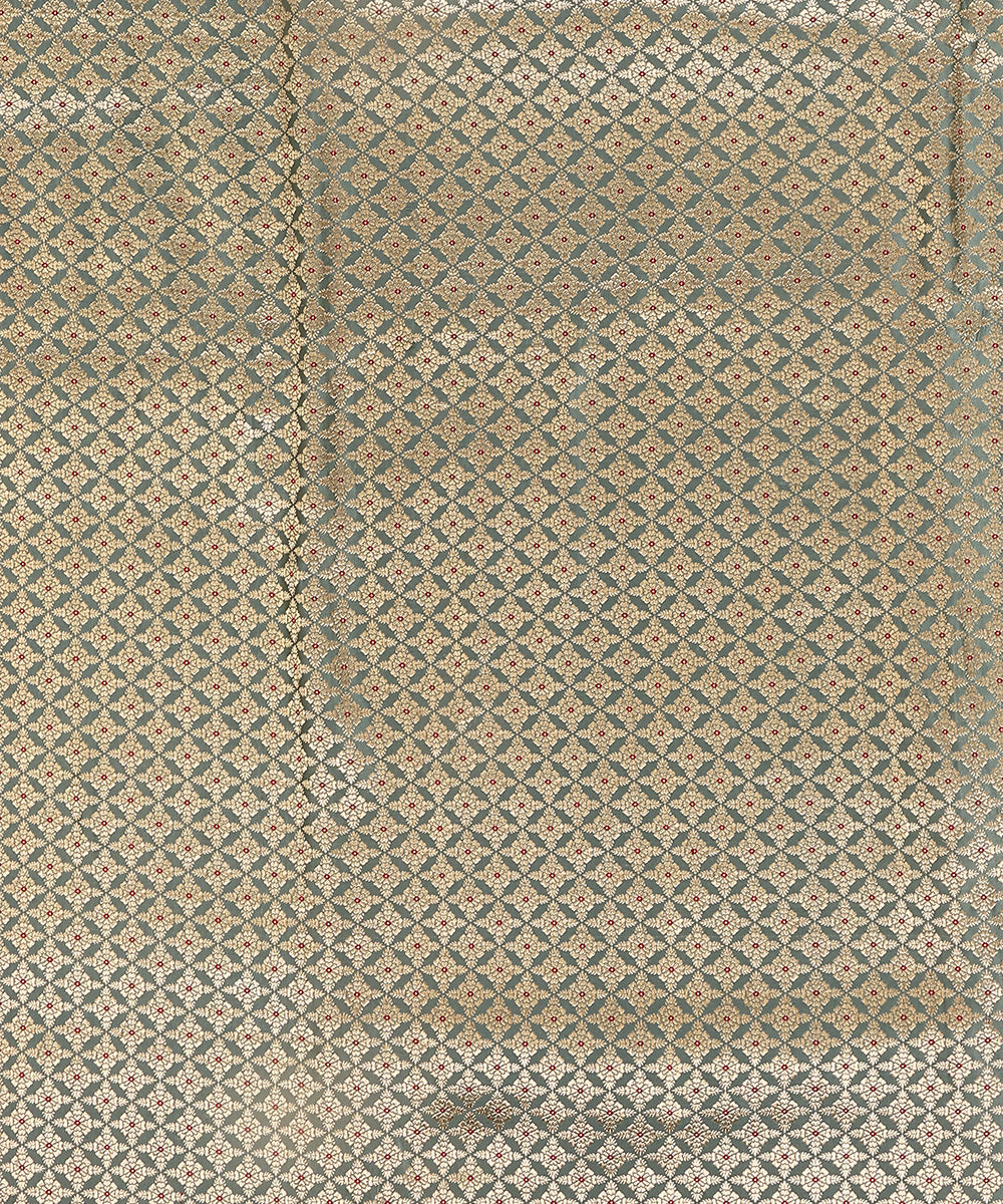 Sage_Green_Handloom_Pure_Satin_Silk_Kimkhab_Banarasi_Fabric_With_Meenakari_WeaverStory_02