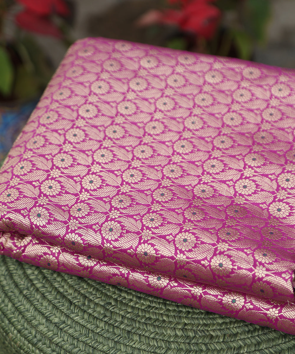 Purple_Handloom_Pure_Katan_Silk_Kimkhab_Banarasi_Fabric_With_Green_Meenakari_WeaverStory_01
