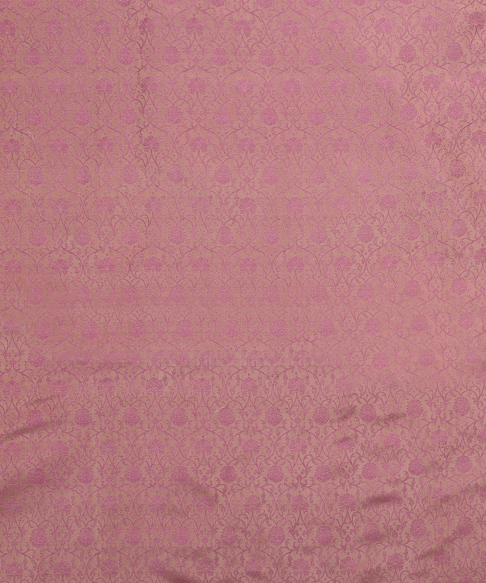 Handloom_Soft_Pink_Pure_Katan_Silk_Tanchoi_Banarasi_Fabric_Floral_Jaal_WeaverStory_02