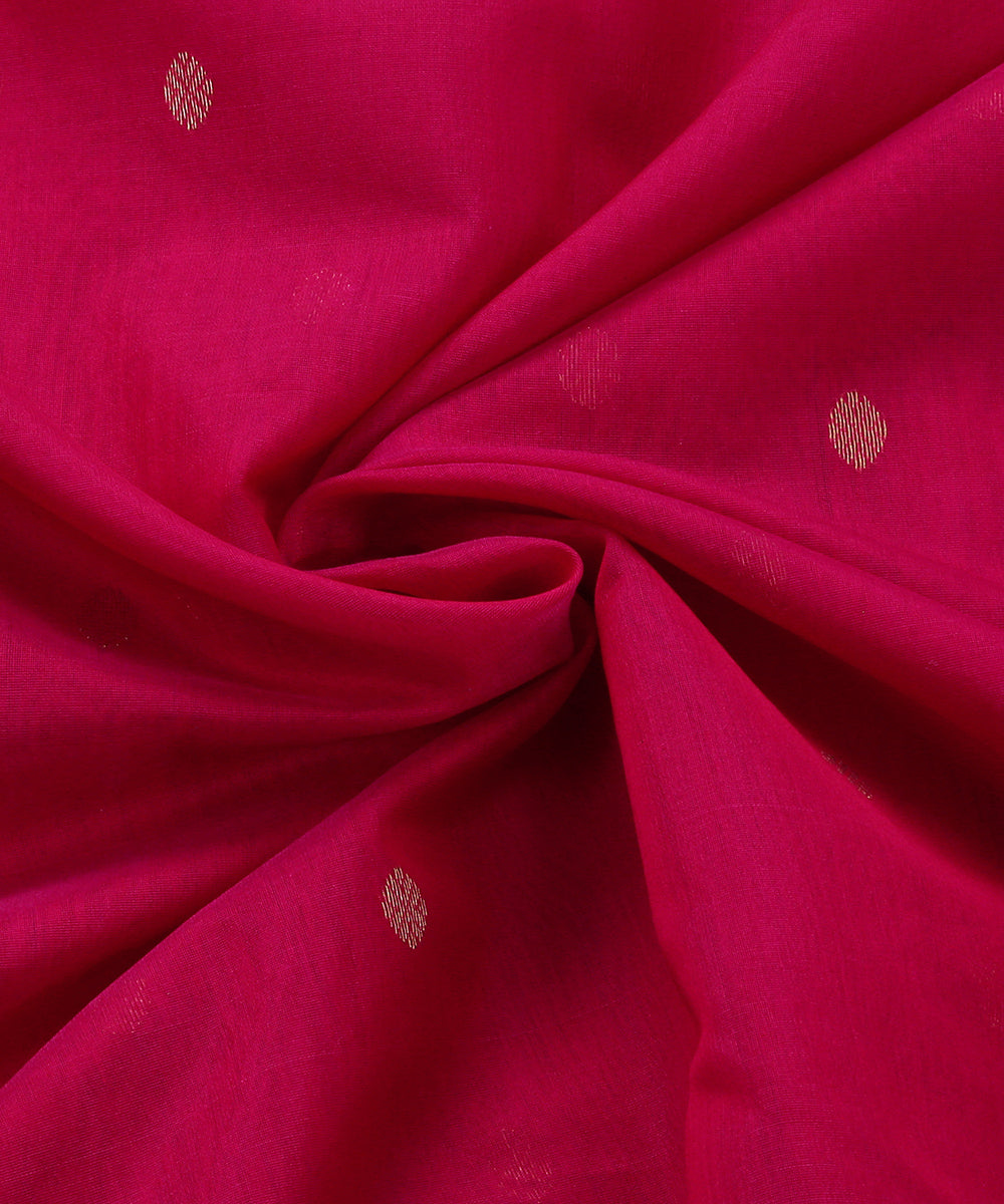 Rani_Handloom_Chanderi_Fabric_With_Zari_Booti_WeaverStory_05