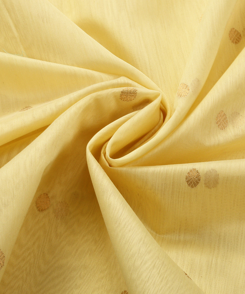 Handloom_Yellow_Chanderi_Fabric_with_Booti_WeaverStory_05
