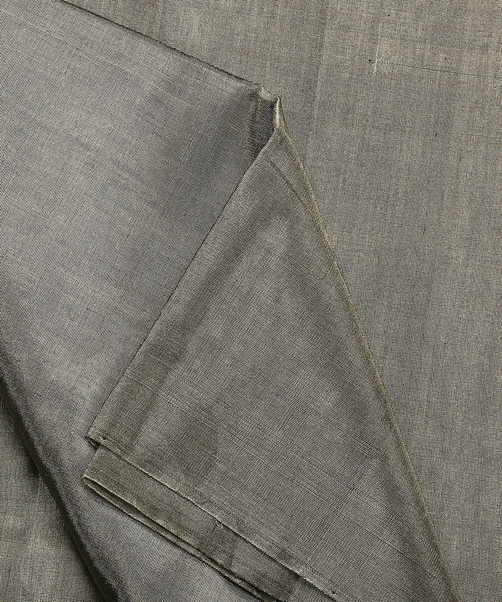Handloom_Dark_Grey_and_Silver_Plain_Tissue_Chanderi_Fabric_WeaverStory_04