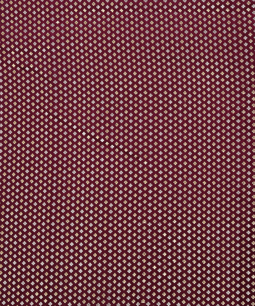 Wine_Brocade_Satin_Handloom_Banarasi_Fabric_WeaverStory_03