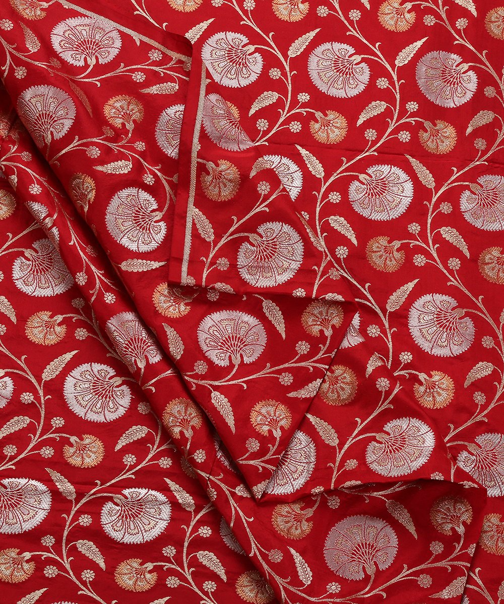 Handloom_Red_Pure_Katan_Silk_Cutwork_Banarasi_Fabric_WeaverStory_04