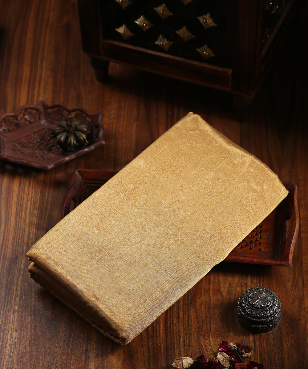 Handloom_Champagne_Gold_Tissue_Chanderi_Fabric_WeaverStory_01