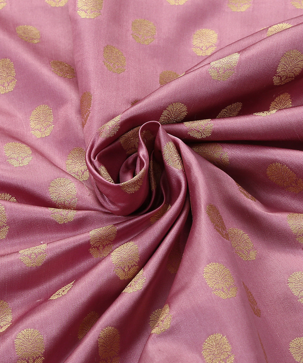 Mauve_Handloom_Pure_Satin_Banarasi_Fabric_with_Cutwork_Booti_WeaverStory_05