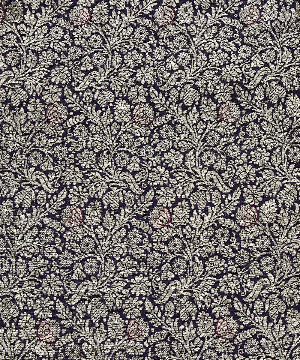 Handloom_Navy_Blue_Kimkhab_Pure_Katan_Silk_Banarasi_Fabric_With_Pink_Meenakari_WeaverStory_02