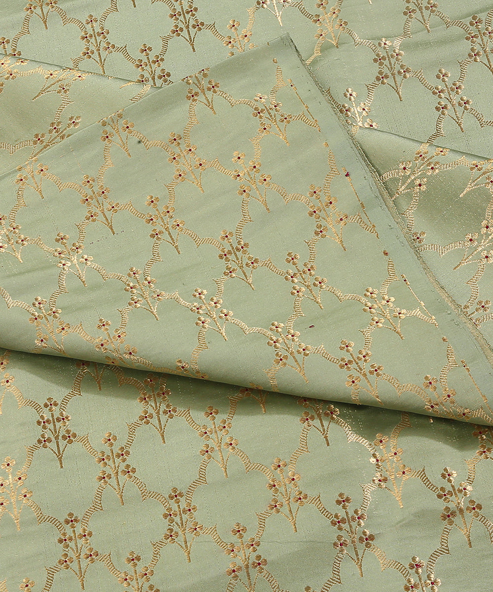 Handloom_Powder_Blue_Brocade_Pure_Katan_Silk_Banarasi_Fabric_With_Meenakari_Jaal_WeaverStory_04