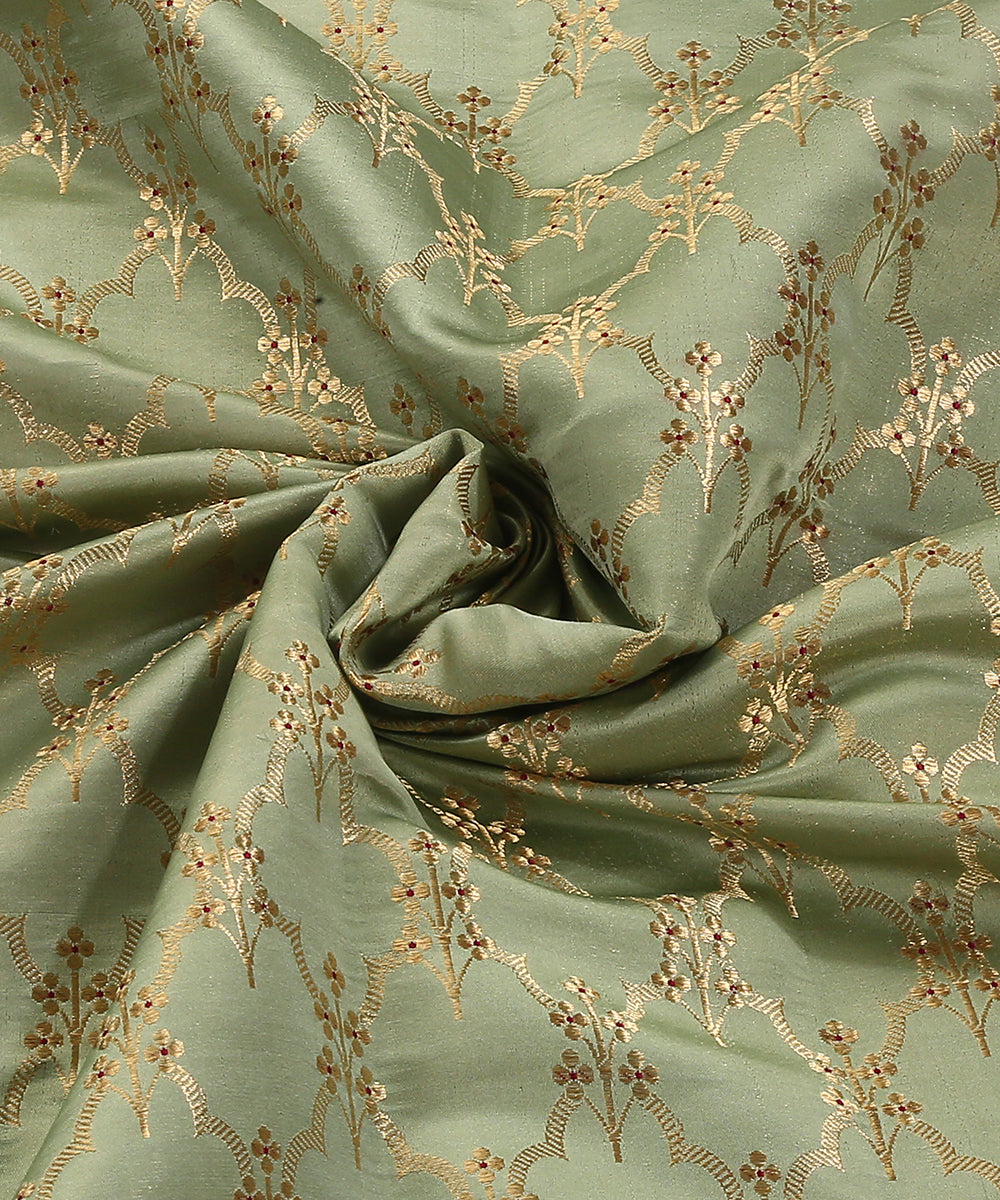 Handloom_Powder_Blue_Brocade_Pure_Katan_Silk_Banarasi_Fabric_With_Meenakari_Jaal_WeaverStory_05