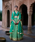Light_Green_Georgette_Banarasi_Bandhej_Lehenga_Skirt_With_Silk_Scalloped_Blouse_And_Dupatta_WeaverStory_01