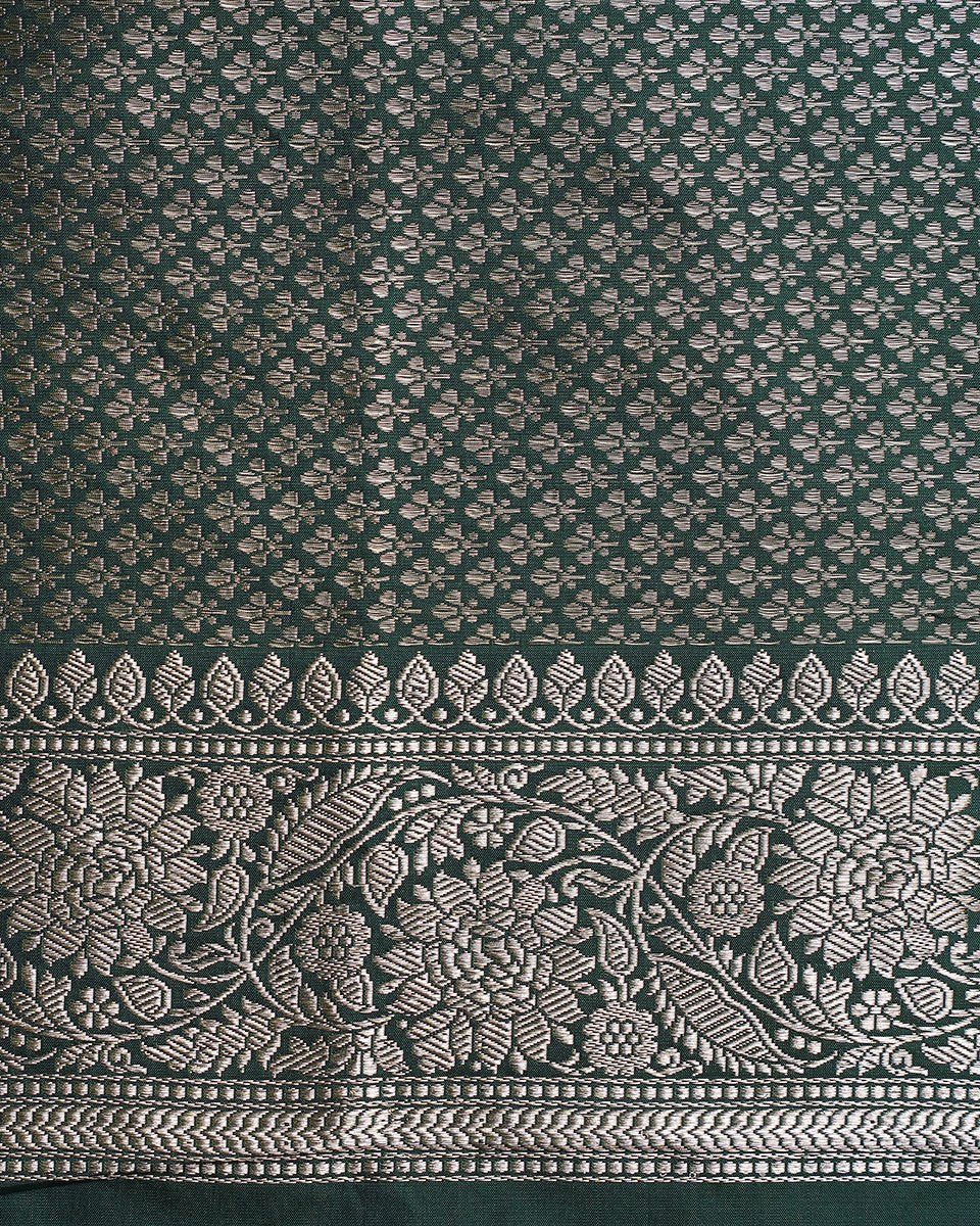 Green_Handloom_Kadhwa_Katan_Silk_Banarasi_Saree_with_Over_all_Jangla_Design_WeaverStory_05