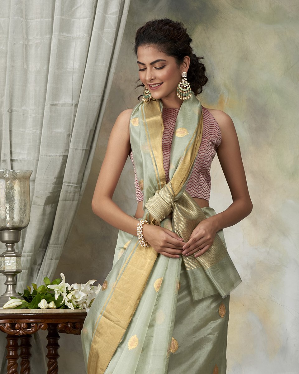 Powder_Blue_Handloom_Chanderi_Silk_Saree_With_Anaar_Boota_WeaverStory_01