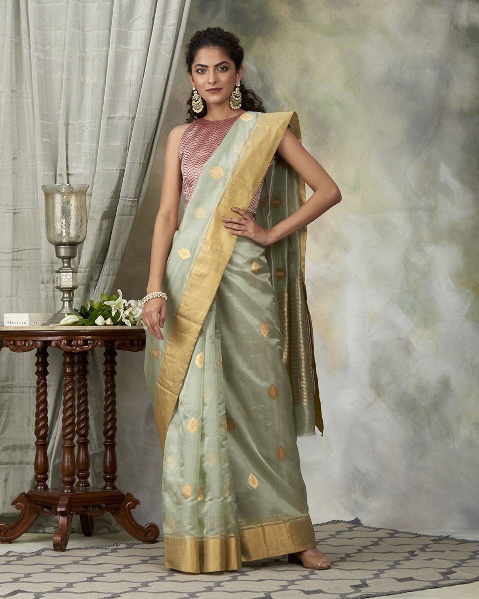 Powder_Blue_Handloom_Chanderi_Silk_Saree_With_Anaar_Boota_WeaverStory_02