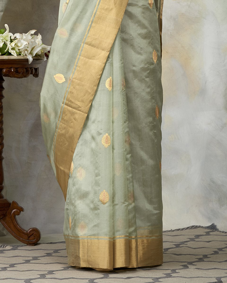 Powder_Blue_Handloom_Chanderi_Silk_Saree_With_Anaar_Boota_WeaverStory_04