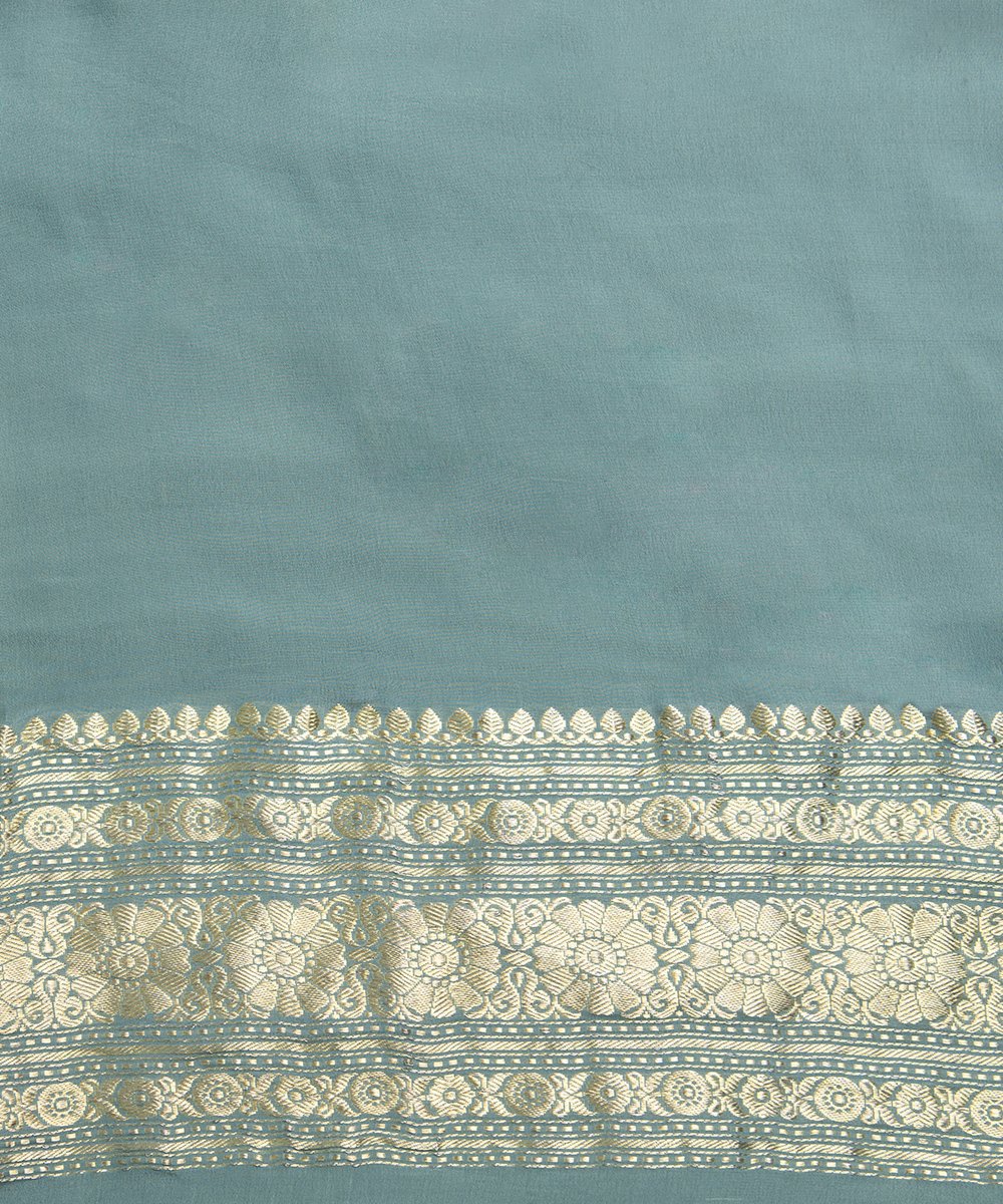 Grey_Handloom_Georgette_Banarasi_Saree_With_Kadhwa_Border_WeaverStory_05