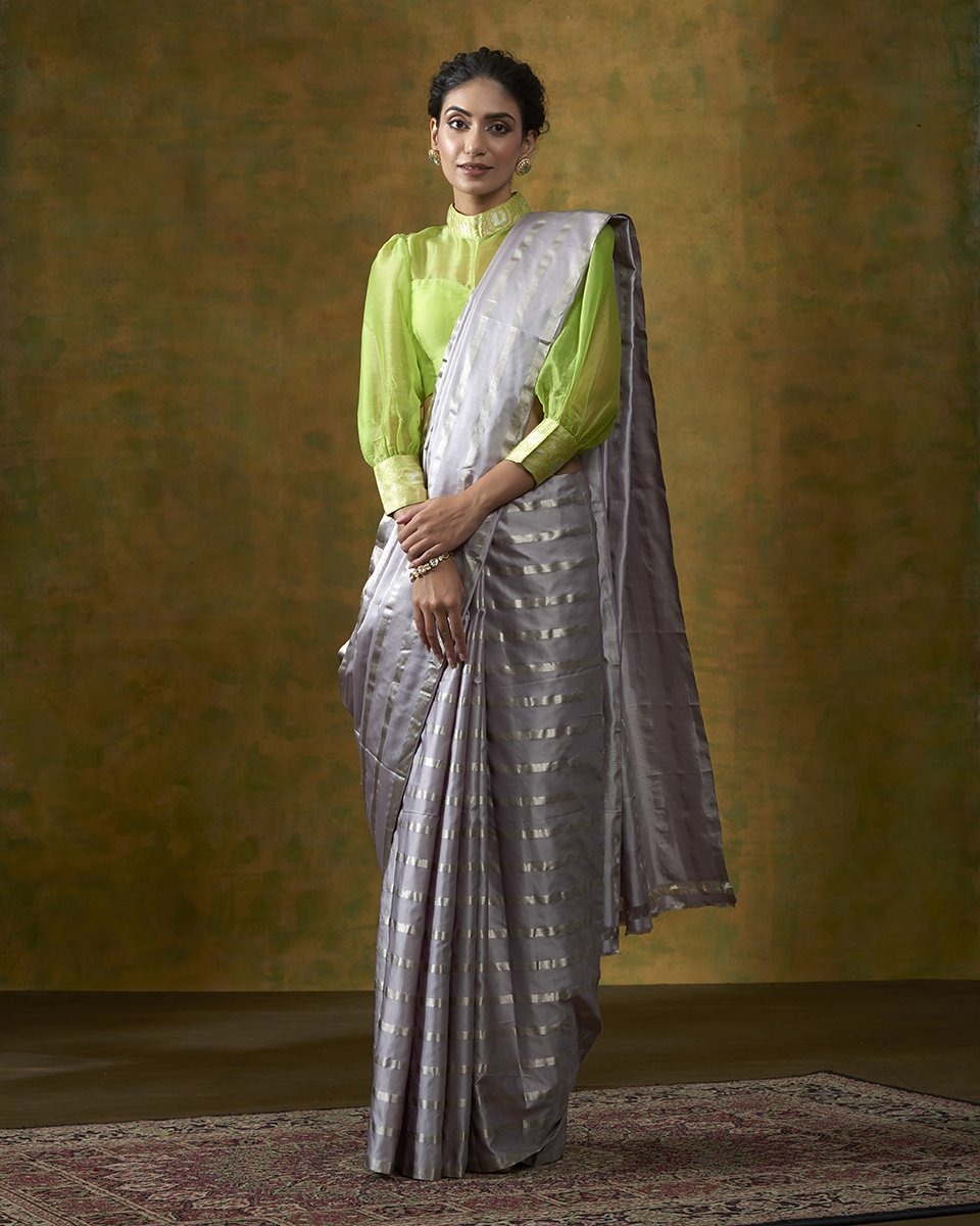 Grey_Handloom_Pure_Satin_Silk_Saree_with_Silver_Zari_Stripes_WeaverStory_02