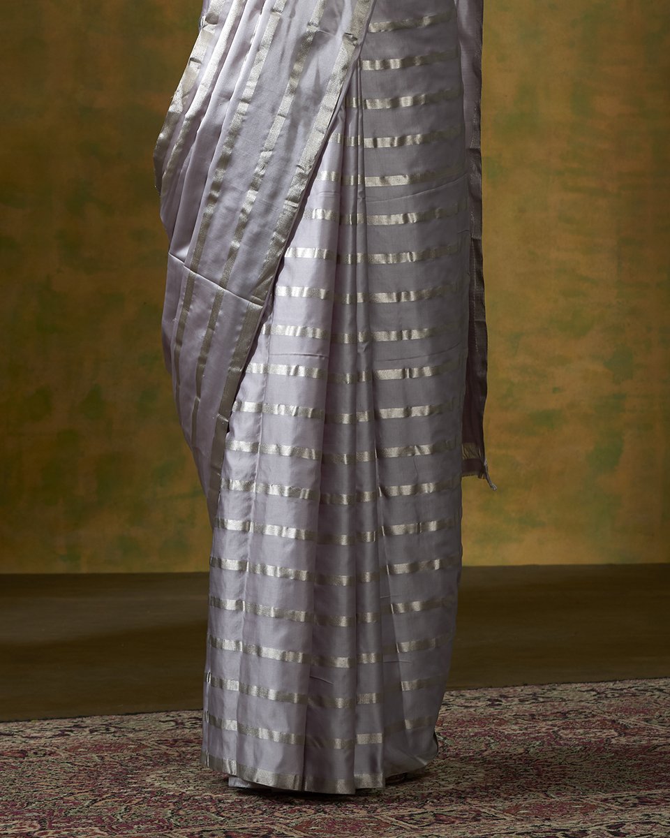 Grey_Handloom_Pure_Satin_Silk_Saree_with_Silver_Zari_Stripes_WeaverStory_04