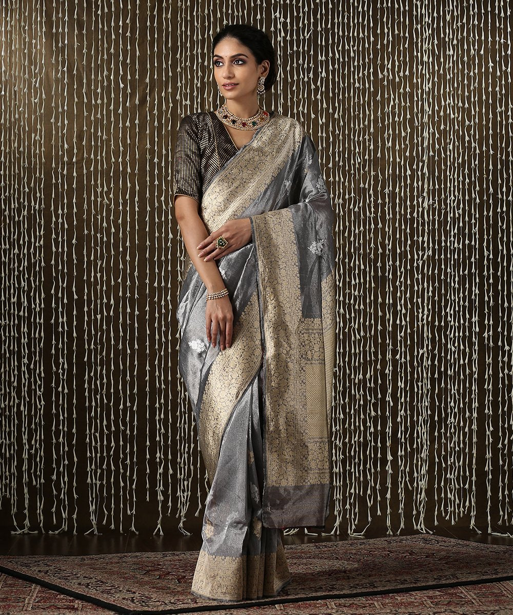 Grey_Handloom_Tissue_Banarasi_Saree_with_Kadhwa_Weave_and_Boota_Design_WeaverStory_02