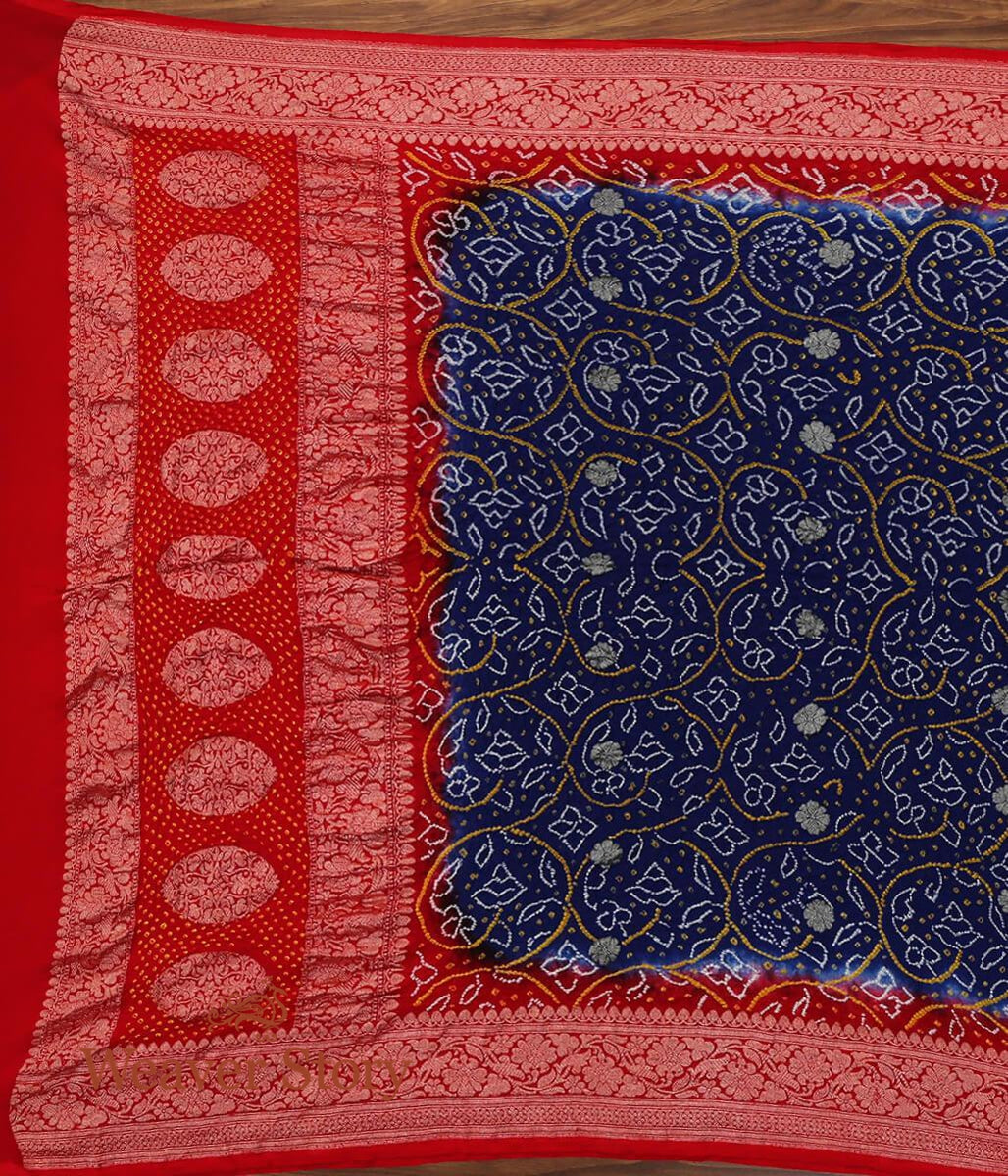 Handloom_Bandhej_Dupatta_in_Red_and_Blue_Dye_WeaverStory_02