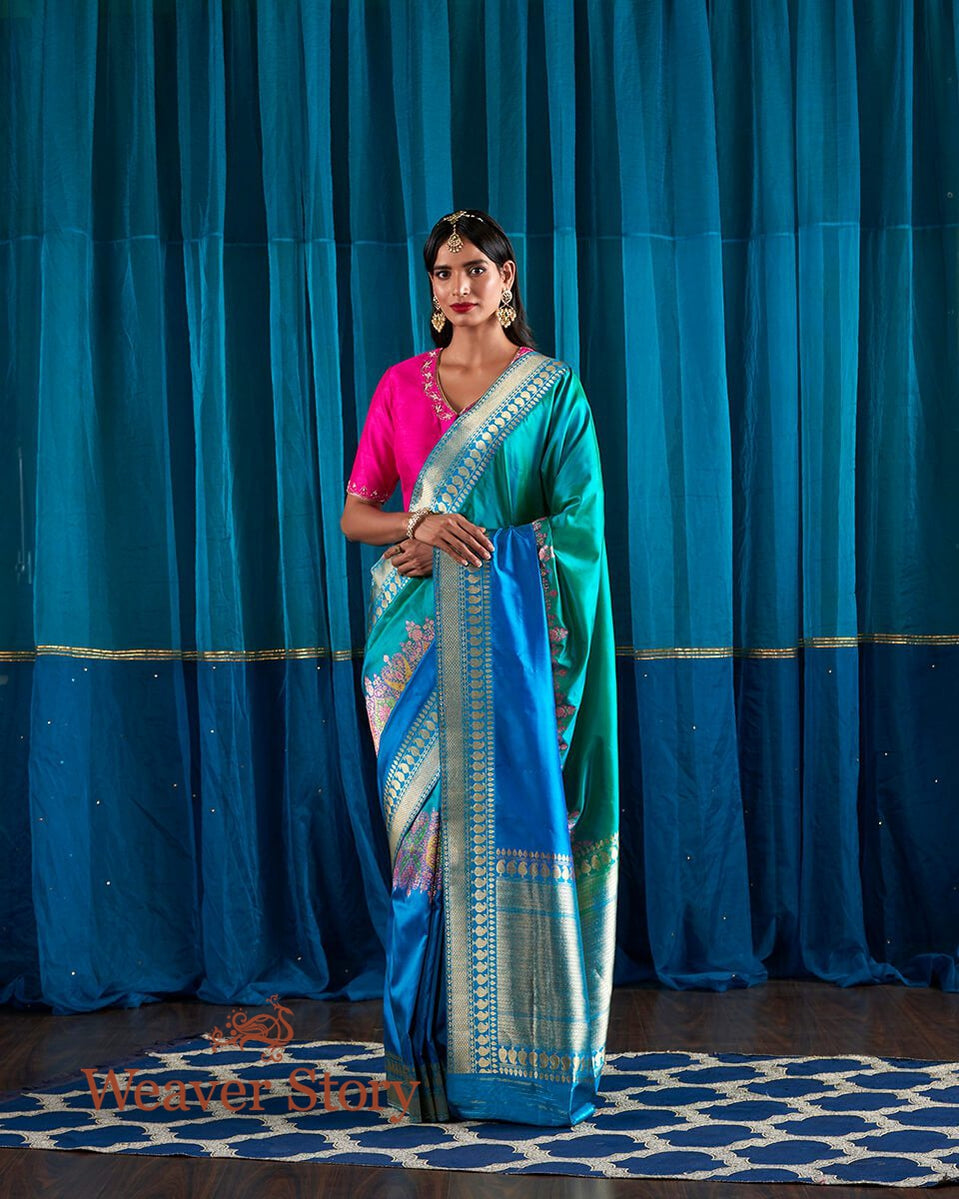 Blue_and_Green_Handloom_Banarasi_Rangkaat_Saree_with_Kadhwa_Weaving_WeaverStory_02