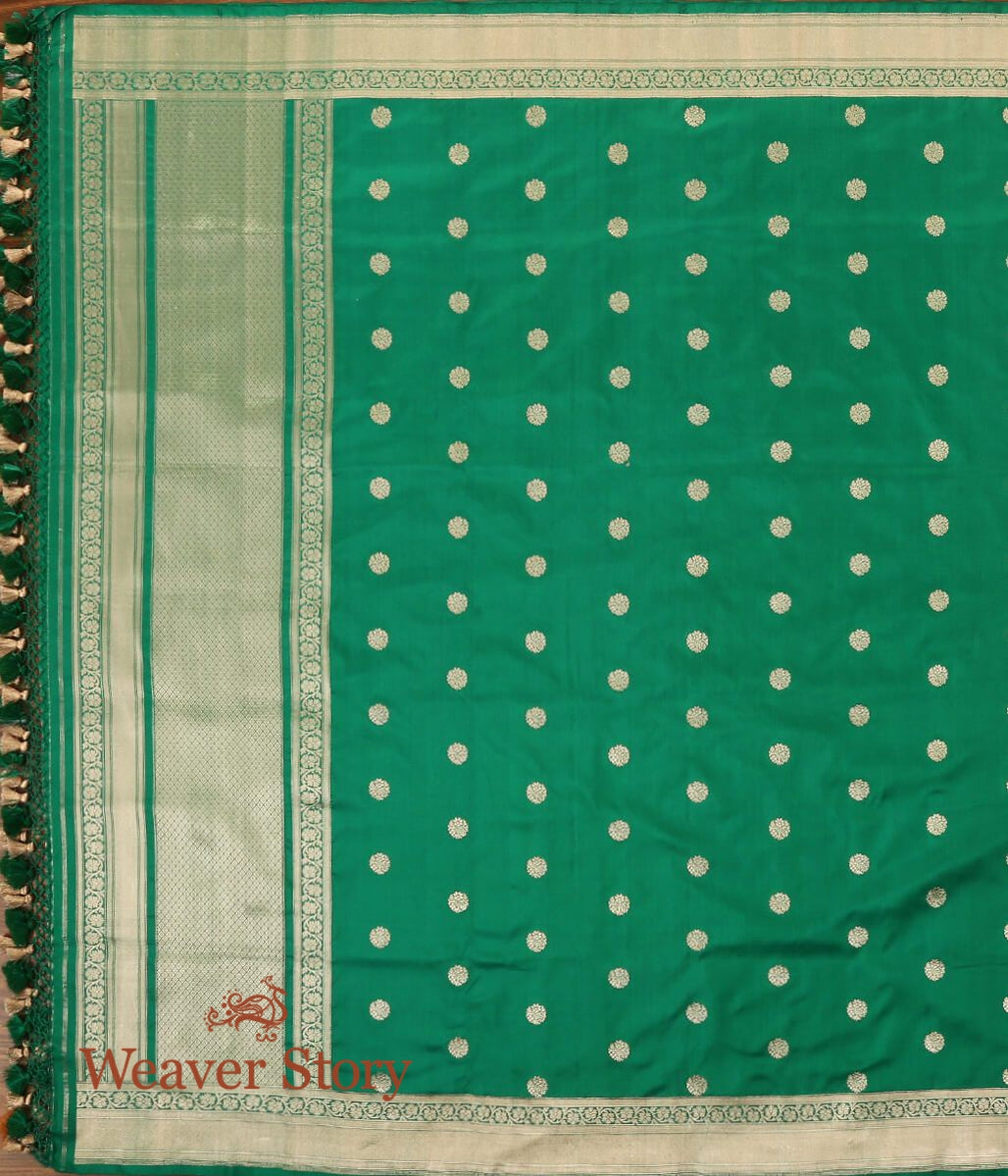 Handloom_Green_Asharfi_Booti_Dupatta_Woven_in_Pure_Katan_Silk_WeaverStory_02