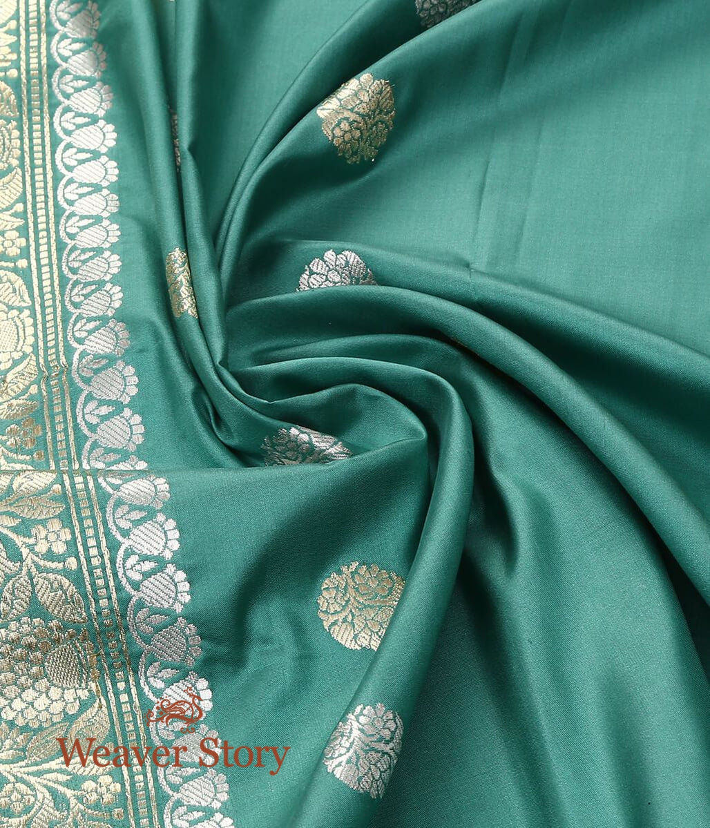 Handloom_Teal_Green_Banarasi_Katan_Silk_Dupatta_with_Asharfi_Booti_WeaverStory_05