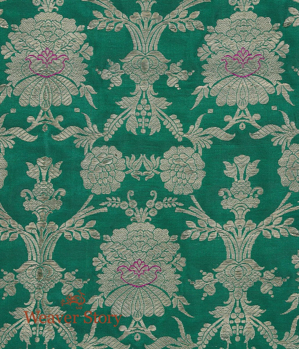 Handloom_Green_Kimkhab_Brocade_Fabric_WeaverStory_03