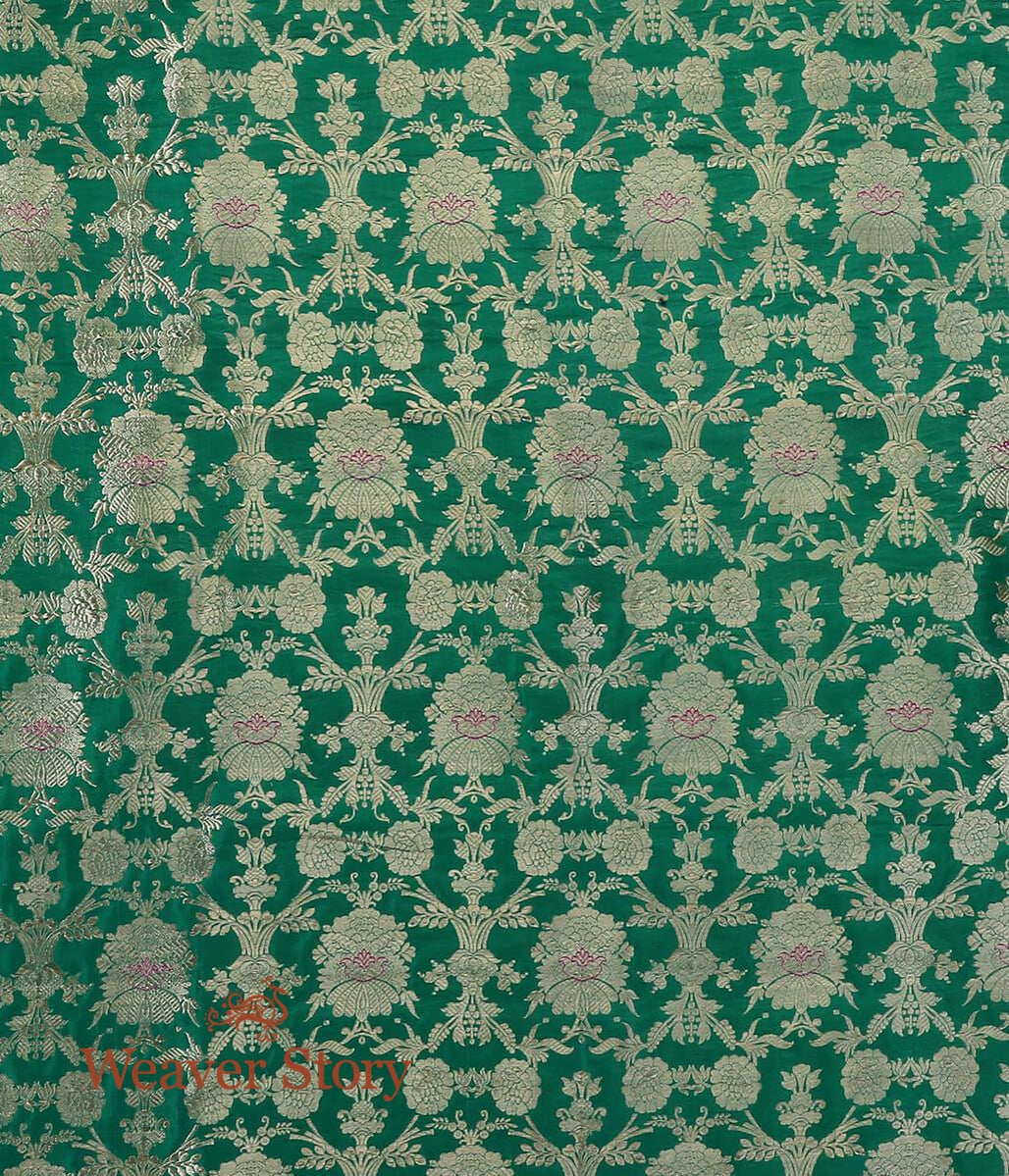 Handloom_Green_Kimkhab_Brocade_Fabric_WeaverStory_04